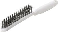 Lessmann Staalborstel | lengte 285 mm | 0,35 mm RVS-staaldraad golvend | 3-rijig | 1 stuk - 185431 185431 - thumbnail