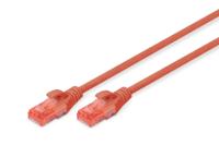 Digitus DK-1617-100/R RJ45 Netwerkkabel, patchkabel CAT 6 U/UTP 10.00 m Rood Vlambestendig, Halogeenvrij, Rond, Verdraaide paren, Onafgeschermd 1 stuk(s) - thumbnail