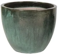 Mcollections Bloempot Egg Geglazuurd - Ø60 × H52 cm - Mosgroen - thumbnail