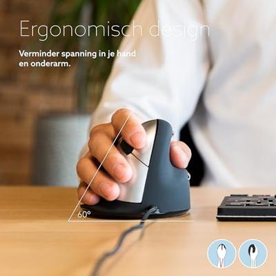 R-Go HE ergonomische muis, medium, met draad, voor rechtshandigen