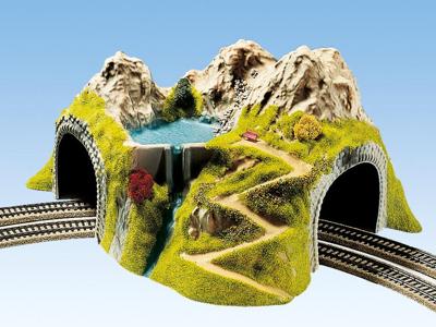 NOCH 05180 H0 Tunnel 2-sporig Kant-en-klaar model, Gebogen