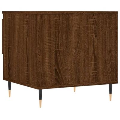 Salontafel 50x46x50 cm bewerkt hout bruin eikenkleur Salontafel 50x46x50 cm bewerkt hout bruin eikenkleur