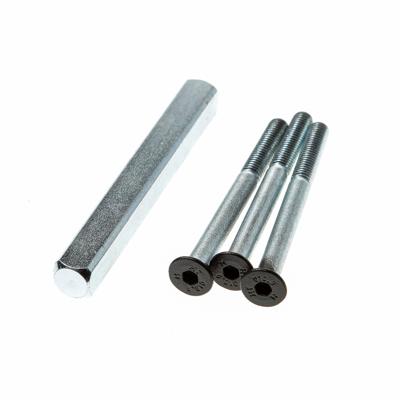 Montageset greep-kom zwart dd 56mm