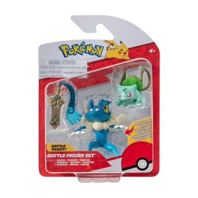 Boti Pokémon batte figuur set - honedge, bulbasaur, frogadier, 3st.