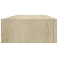 viaXL Wandschappen 2 st met lade 60x23,5x10 cm MDF eikenkleurig - thumbnail