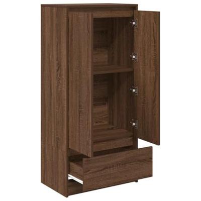 Kast met lade 55,5x34x119,5 cm spaanplaat bruin eikenkleurig Kast met lade 55,5x34x119,5 cm spaanplaat bruin eikenkleurig