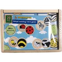 Memospel Dieren Hout, 20dlg. - thumbnail