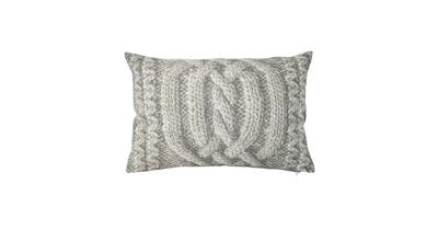 *big knit half kussen grijs 35x45cm*