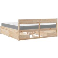 Bed met lades en matras massief grenenhout 200x200 cm - thumbnail