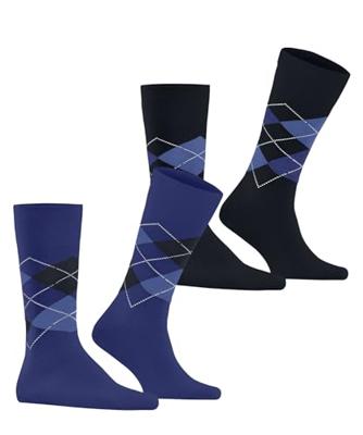 Burlington 2-paar Everyday heren sokken - Argyle - katoenen sokken met ruit print