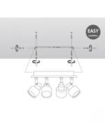 Light depot - LED opbouwspot Drift 4 licht - 23 cm - mat staal - Outlet - thumbnail