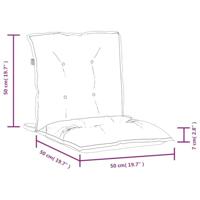 Stoelkussens 2 st lage rug 100x50x7 cm stof gemleerd antraciet - thumbnail