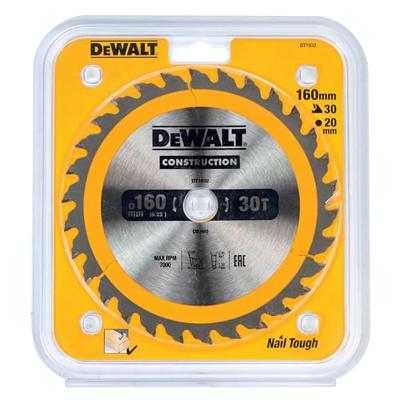 DeWalt Accessoires Cirkelzaagblad 160x20x30t, positief 10°, kerf 2,5mm - DT1932-QZ