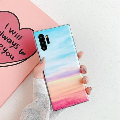 TPU glad Gemarmerde IMD mobiele telefoon Case voor Galaxy Note 10 + (Rainbow F16)