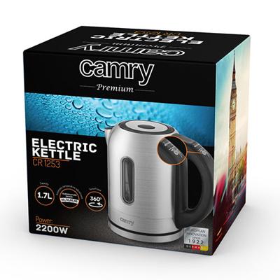 Camry CR 1253 waterkoker 1,7 l Roestvrijstaal 2200 W