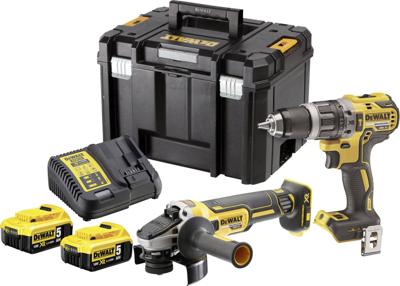 DeWALT DCK2080P2T Accu combiset 2-delig (DCD796 + DCG405) 18V XR 5.0Ah in TSTAK DeWALT DCK2080P2T Accu combiset 2-delig (DCD796 + DCG405) 18V XR 5.0Ah in TSTAK