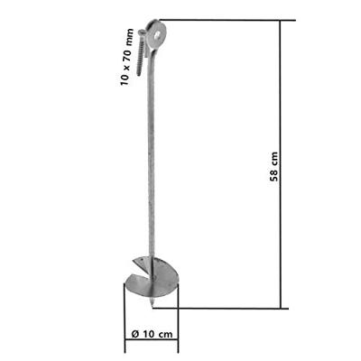 Grondanker 600x100mm, vuurverzinkt Hermic - Hermic Grondanker 600x100mm, vuurverzinkt Hermic - Hermic