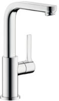 Hansgrohe Metris S wastafelkraan met hoge draaibare uitloop met klikwaste chroom 31161000 - thumbnail