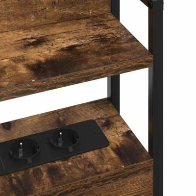 Hoofdbord met plank Gerookt eiken 120 cm Bewerkt hout