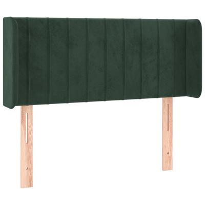 Hoofdbord met randen 83x16x78/88 cm fluweel donkergroen