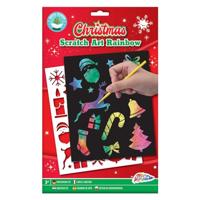Grafix Scratchkunst regenboog kerst a5 - thumbnail