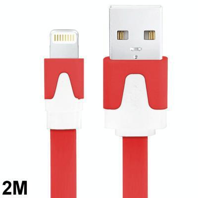 Platte Noodle Stijl USB Sync Data / laad Kabel voor iPhone 6 / 6S & 6 Plus / 6S Plus, iPhone 5 & 5S & 5C, iPad Air, iPad mini, mini 2 Retina, Kabel Le