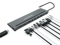 Conceptronic DONN17G notebook dock & poortreplicator Bedraad USB 3.2 Gen 1 (3.1 Gen 1) Type-C Grijs - thumbnail