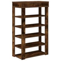 VidaXL Schoenenrek 60x30x98 cm bewerkt hout gerookt eikenkleurig - thumbnail