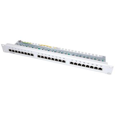 VALUE Cat.5e (Class D) 19-Patchpanel, 24P, afgeschermd, grijs