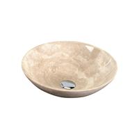 Waskom Sapho Blok Rond 40x12 cm Steen Beige - thumbnail