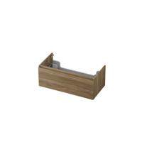 INK - Onderkast 1 Lade Greeploos met Houten Keerlijst - 900x450x350 Mm - Zuiver Eiken - thumbnail