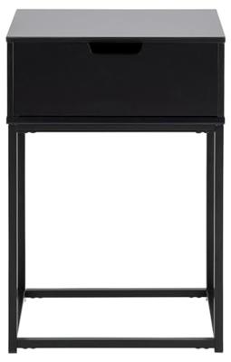 Bendt Nachtkastje 'Nathan' met 1 lade, kleur Zwart