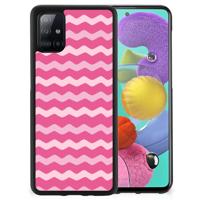 Samsung Galaxy A51 Bumper Case Waves Pink - thumbnail