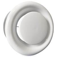 Rooster/ventiel Ø125mm staal - afvoer - met bus - thumbnail