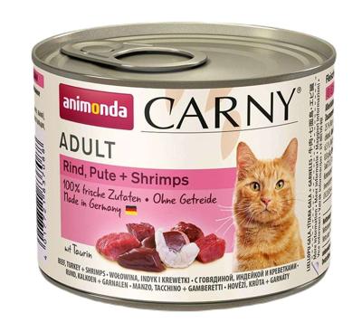 ANIMONDA Carny Adult Beef, turkey and shrimps - nat kattenvoer - 200g