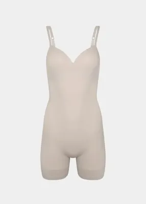 Magic corrigerende bodysuit lage rug - Low back soft bodysuit - Shapewear body met spaghetti bandjes - S - Huidkleur- Corrigerend ondergoed - S- -