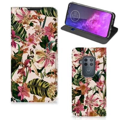 Motorola One Zoom Smart Cover Flowers Motorola One Zoom Smart Cover Flowers