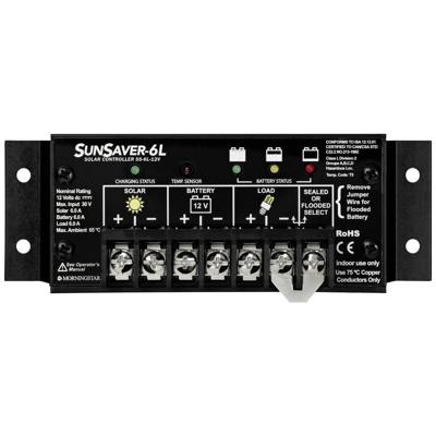 Morningstar Sunsaver SS-6L 12V Laadregelaar voor zonne-energie PWM 12 V 6 A Morningstar Sunsaver SS-6L 12V Laadregelaar voor zonne-energie PWM 12 V 6 A
