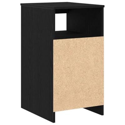 Ladekast 40x50x76 cm bewerkt hout zwart eikenkleurig Ladekast 40x50x76 cm bewerkt hout zwart eikenkleurig