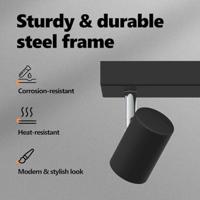 VidaXL Plafondspot met schijnwerpers zwart 26 x 6,5 x 11,5 cm metaal - thumbnail