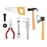 Toi-Toys Power tools gereedschapset in zak, 7dlg. - thumbnail