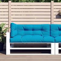VidaXL Palletkussens 3 st stof blauw - thumbnail