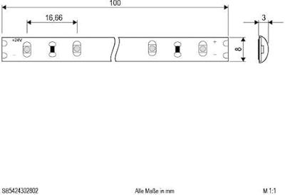 EVN EVN Lichttechnik SB5424302802 LED-strip Energielabel: E (A - G) Met open kabeleinde 24 V 5 m Warmwit 1 stuk(s)