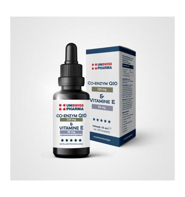 Uniswiss Co-Enzym Q10 en Vitamine E 10 Milliliter