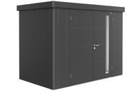 Biohort Neo 1C metalen tuinhuis donkergrijs 292x180 cm met dubbele deur- Plat dak- Metaal- Biohort - thumbnail