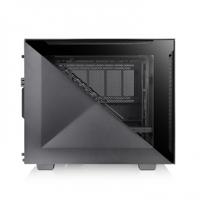 Thermaltake Divider 200 TG Black Micro-tower PC-behuizing Zwart 2 voorgeïnstalleerde ventilators, Zijvenster, Stoffilter - thumbnail