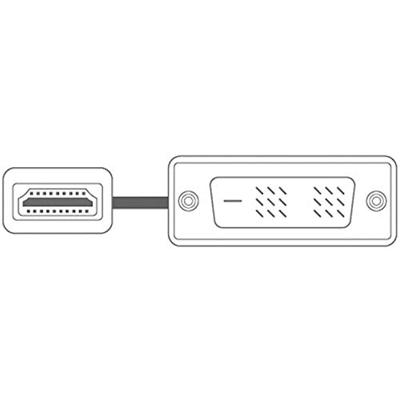 SpeaKa Professional SP-7870336 DVI-kabel DVI / HDMI Adapterkabel DVI-D 18+1-polige stekker, HDMI-A-stekker 2.00 m Wit Vergulde steekcontacten