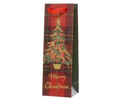 Decoris Wijnflestas kerstboom rood