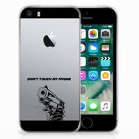 Apple iPhone SE | 5S Silicone-hoesje Gun Don't Touch My Phone - thumbnail