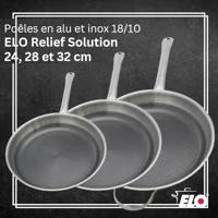 Set 3 padelle per induzione - ELO - Relief Solutions - Acciaio inox 18/10 antiaderente ELODUR Select - Ø 24-28-32 cm - thumbnail